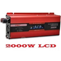 Инвертор на напрежение UKC KC-2000D, 12 волта, 2000 W, LCD дисплей