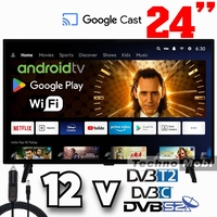 Смарт телевизор на 12 волта, Android 24SMART12V, 24 инча, Wi-Fi, Google Cast, Google Play