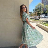 Дълга флорална рокля