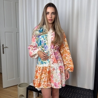 Флорална рокля с коланче