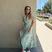 Дълга флорална рокля