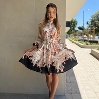 Флорална рокля с коланче