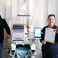 НОВ МОДЕЛ Бродировъчна машина Едноглава 400 х 280 мм.