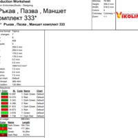 Ръкав , Пазва , Маншет комплект 333