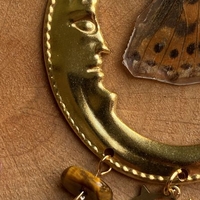 Gold earrings with moons