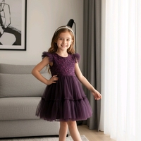 Официална рокля с аксесоар фиба в лилаво