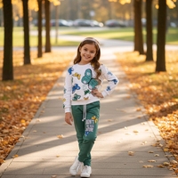 Комплект с триконечна вата с пеперуди