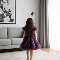 Официална рокля с аксесоар фиба в лилаво