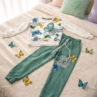 Комплект с триконечна вата с пеперуди