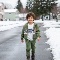 Зимно- есенен сет от 3 части зелен