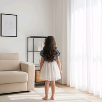 Дънкова рокля с дантела