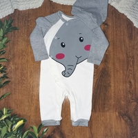 Ромпър слонче в сиво