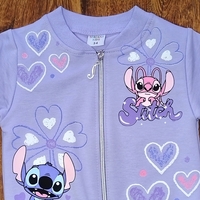 Комплект с тениска Стич в лилаво