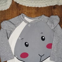 Ромпър слонче в сиво