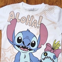 Комплект с тениска Стич в сиво