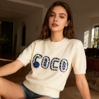 Пухена блузка с къс ръкав