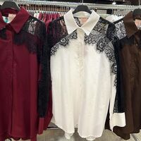 Риза с дантела 2 цвята 138 гръдна