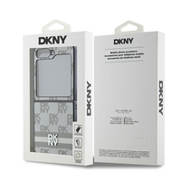 DKNY DKHCZF6PCPTSSE Samsung Galaxy Z Flip6 F741 beige Chequered Pattern Printed Stripes
