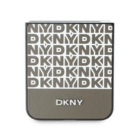 DKNY DKHCZF6PSOSPW Samsung Galaxy Z Flip6 F741 brown Repeat Pattern Bottom Stripe