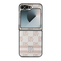DKNY DKHCZF6PCPTSSP Samsung Galaxy Z Flip6 F741 pink Chequered Pattern Printed Stripes