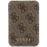 Guess Powerbank MagSafe 15W 5000mAh bbrown 4G Leather Metal Logo MagSafe