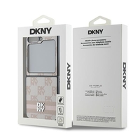DKNY DKHCZF6PCPTSSP Samsung Galaxy Z Flip6 F741 pink Chequered Pattern Printed Stripes