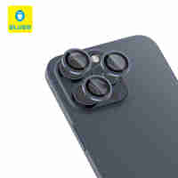 BLUEO Original metal frame lens Protector glass iPhone 15 Pro/15 Pro Max/16 Pro/16 Pro Max, Blue Titanium