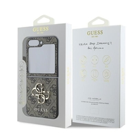 Guess GUHCZF64GMGBR Samsung Galaxy Z Flip6 F741 brown Leather 4G Metal Logo