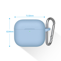 BLUEO Liquid Silicone Apple Airpods 3, светло син