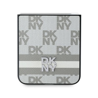 DKNY DKHCZF6PCPTSSE Samsung Galaxy Z Flip6 F741 beige Chequered Pattern Printed Stripes
