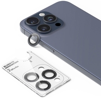 Blueo PVD Stainless Steel Camera Lens Protector for iPhone 15 Pro/15 Pro Max/16 Pro/16 Pro Max, blue