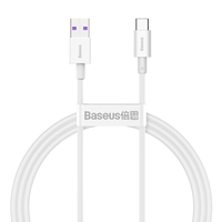 Кабел за данни Baseus Superior USB Cable - USB Type C 66 W 6A 1 m White (CATYS-02)