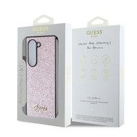 Guess GUHCZFD6HGGSHP Samsung Galaxy Z Fold6 F956 pink hardcase 4G Glitter Script