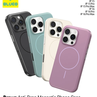 BLUEO Brown Anti-Drop Magnetic Phone Case iPhone 15 Pro, Creamy White