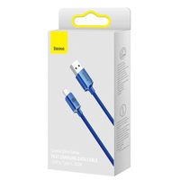 Кабел за данни Baseus crystal shine series fast charging data cable USB Type A to USB Type C 100W 2m blue (CAJY000503)