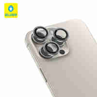 Blueo PVD Stainless Steel Camera Lens Protector for iPhone 15 Pro/15 Pro Max/16 Pro/16 Pro Max, grey