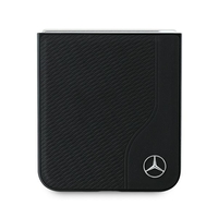 Mercedes MEHMZF623RBGVK Samsung Galaxy Z Flip6 F741 black Leather Wood Imitation MagSafe