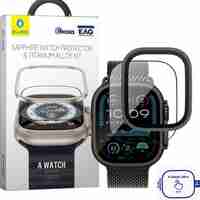 BLUEO SAPPHIRE & TITANIUM ALLOY WATCH GLASS KIT Apple Watch Ultra 1/2, black titanium