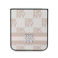 DKNY DKHCZF6PCPTSSP Samsung Galaxy Z Flip6 F741 pink Chequered Pattern Printed Stripes
