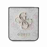 Guess GUHCZF64GMGPI Samsung Galaxy Z Flip6 F741 pink Leather 4G Metal Logo