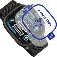 BLUEO SAPPHIRE & TITANIUM ALLOY WATCH GLASS KIT Apple Watch Ultra 1/2, black titanium