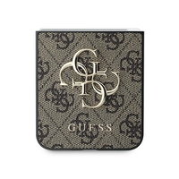 Guess GUHCZF64GMGBR Samsung Galaxy Z Flip6 F741 brown Leather 4G Metal Logo