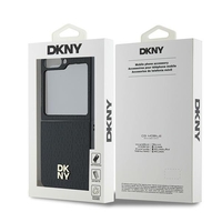 DKNY DKHCZF6PSHRPSK Samsung Galaxy Z Flip6 F741 black Repeat Pattern Stack Logo