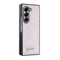 Guess GUHCZFD6HGGSHP Samsung Galaxy Z Fold6 F956 pink hardcase 4G Glitter Script