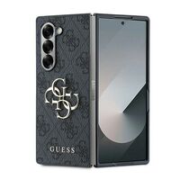 Guess GUHCZFD64GMGGR Samsung Galaxy Z Fold6 F956 black Leather 4G Metal Logo