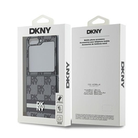 DKNY DKHCZF6PCPTSSK Samsung Galaxy Z Flip6 F741 black Chequered Pattern Printed Stripes