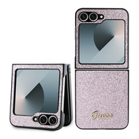 Guess GUHCZF6HGGSHP Samsung Galaxy Z Flip6 F741 pink 4G Glitter Script