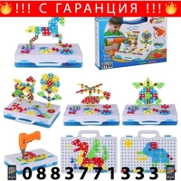 НЕМСКИ Комплекти строителни блокове Магически Диск + ЛЕД ФЕНЕР