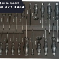 НЕМСКА Количка с инструменти 7 чекмеджета 6 пълни Шкаф KrafTWelle + ЛЕД ФЕНЕР