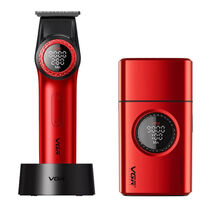 НЕМСКИ Професионален Комплект За Бръснене VGR V-977-V-377 RED EDITION